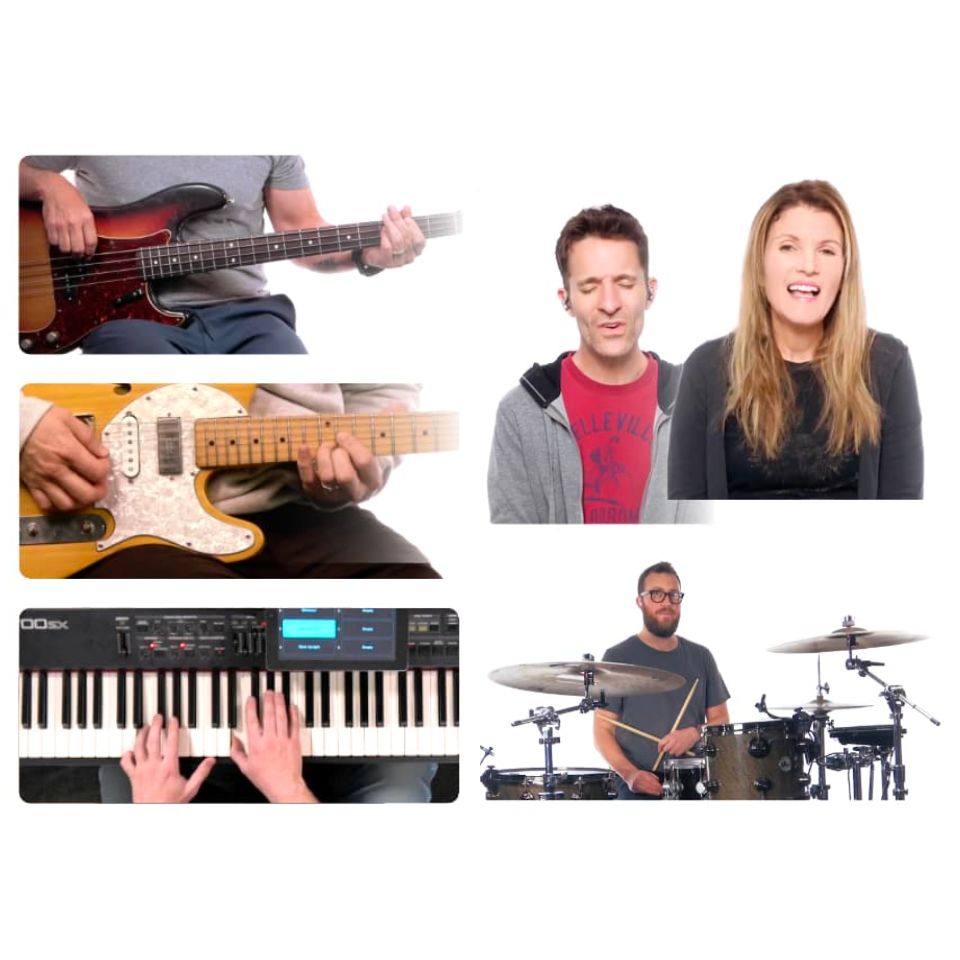 Our teachers and music instructors recording lessons for Worship Artistry